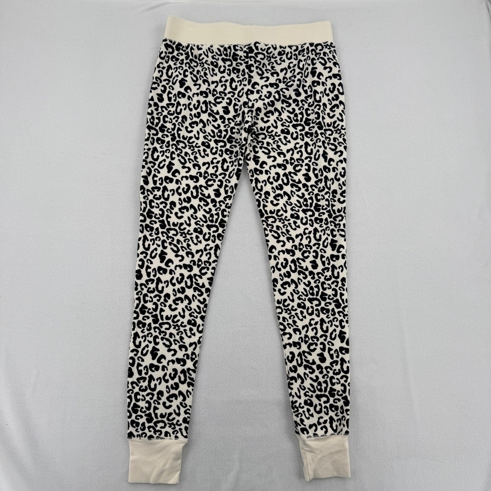 Harley-Davidson Womens Leopard Print Thermal Pajama Leggings Waffle Knit Large - Picture 2 of 8